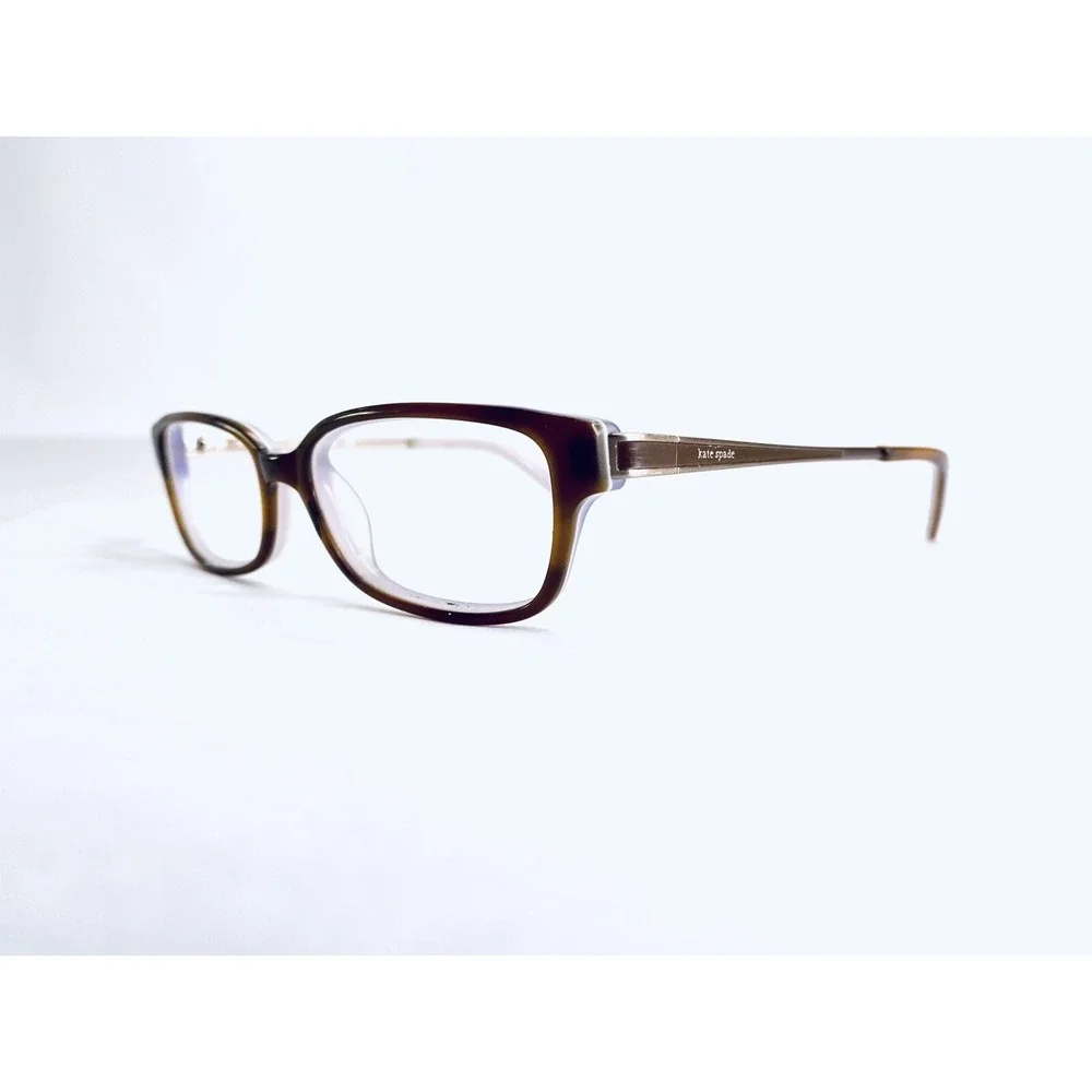 Kate Spade NY Brown Rectangular Eyeglasses Gold Temples Miranda 0ERL 49 16 135